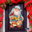 Décoration murale figurine de porte de noël en bois aurons certainement idéal old world