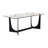 Dontre 6 - Person Stone Top Trestle Base Dining Set
