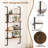 4-Tier Wall-Mounted Ladder Shelf Display Bookshelf With Heavy-Duty Metal Frame-430121385