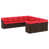 Coussin rouge / cadre brun est en rupture de stock