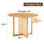 Table ronde en bois massif de noyer chinois rétro, table simple en imitation rotin moderne, table en bois-1515754379