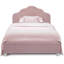 Lit simple tapissier enfant Delta, rose