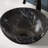 14'' Bathroom Bowl Ceramic Sink With Stone Pattern, No Faucet, Matte Black