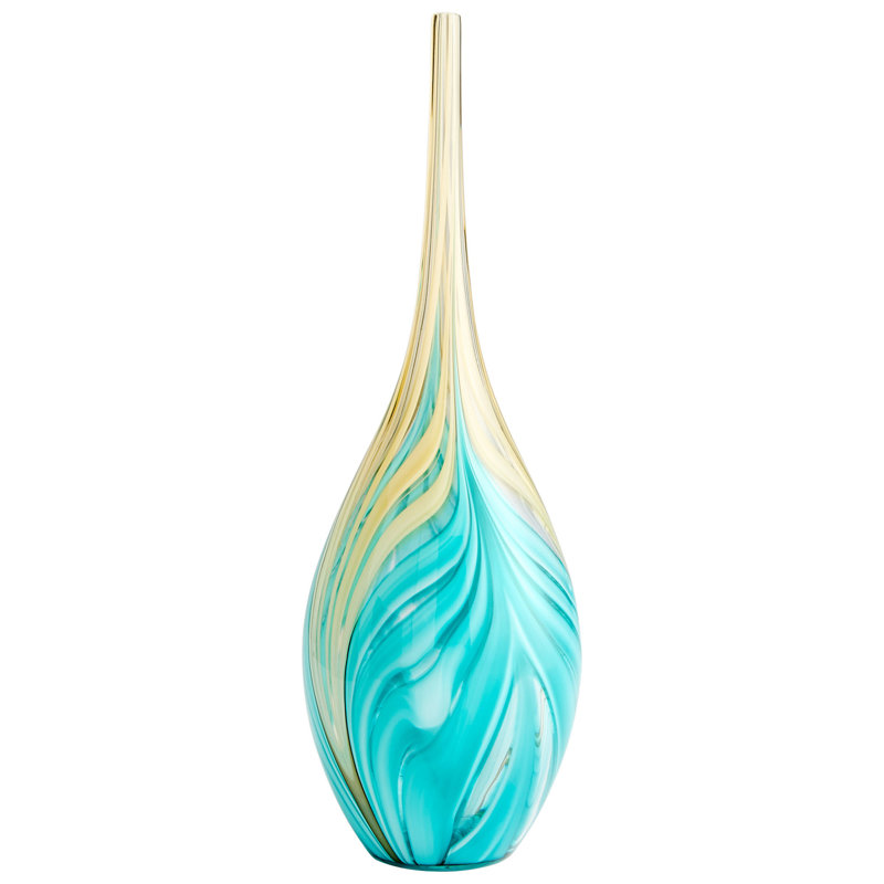Parlor Palm Glass Table Vase, 21.25" H x 6.75" W x 6.75" D