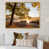Toile avec cadre flottant or