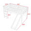 Lit mezzanine simple avec glissade et échelle Kenara-893917630