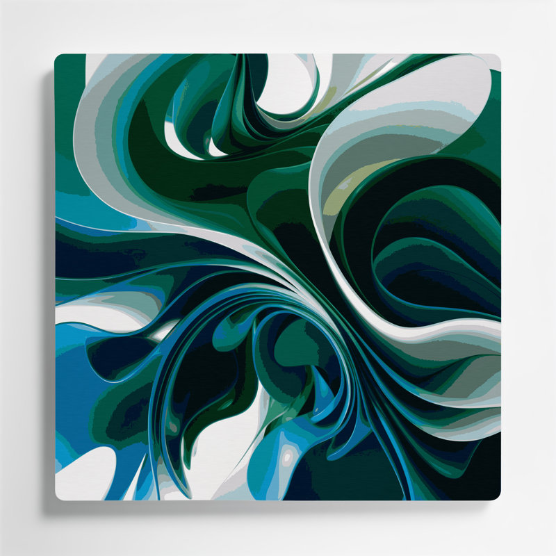 Art mural bleu Biomorphic Abstraction 97