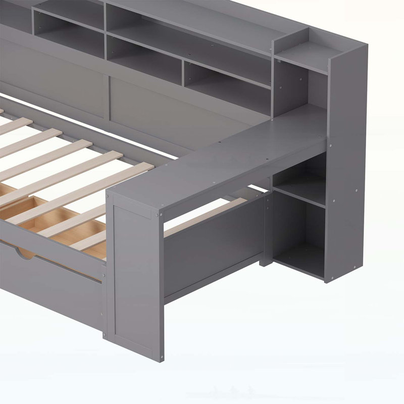 Versatile Daybed with Smart Storage and Relaxing Desk for All, Twin