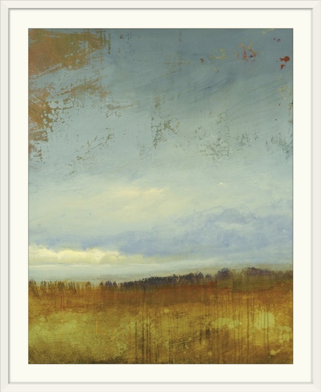 «Dagan Summer Time» par Lisa Ridgers, reproduction d'art, Cadre blanc, H 38 po x l 32 po x P 1 po