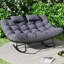 Chaise berçante d'extérieur surdimensionnée double pour 2 personnes Papasan -18961661