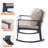 Outdoor rattan rocking loveseat chair-956394050