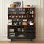 Buffet en bois massif noir