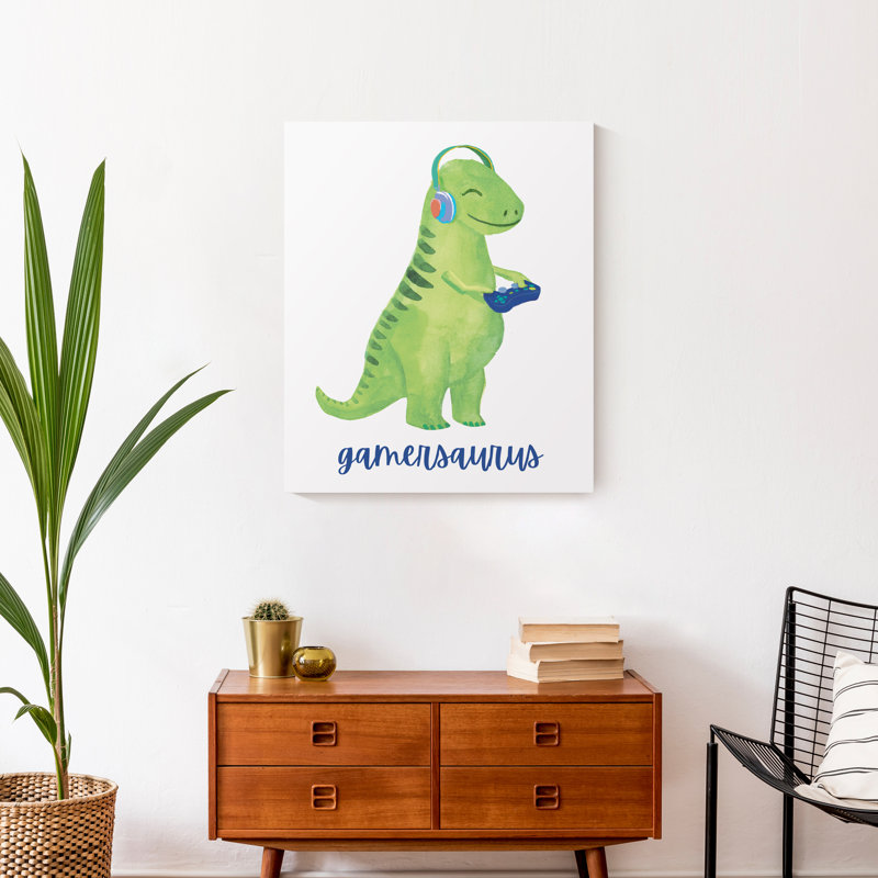 Gamersaurus Canvas Print, 24" H x 20" W