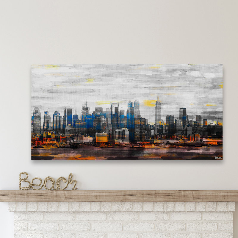 «New York Colors», reproduction d'art sur toile tendue, H 30 po x l 60 po x P 1,5 po
