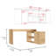 Bureau d'ordinateur moderne en L avec rangement ouvert et fermé - Chêne clair-238783208