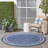 Nourison Essentials Navy Ivory Indoor/Outdoor Area Rug-1081804509