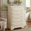 Commode 5 tiroirs en bois massif H 47,2 po Breitkoff-69654205