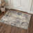 Aura Abstract Machine Washable Purple / Grey Indoor Area Rug with Non-Slip Backing-704166155