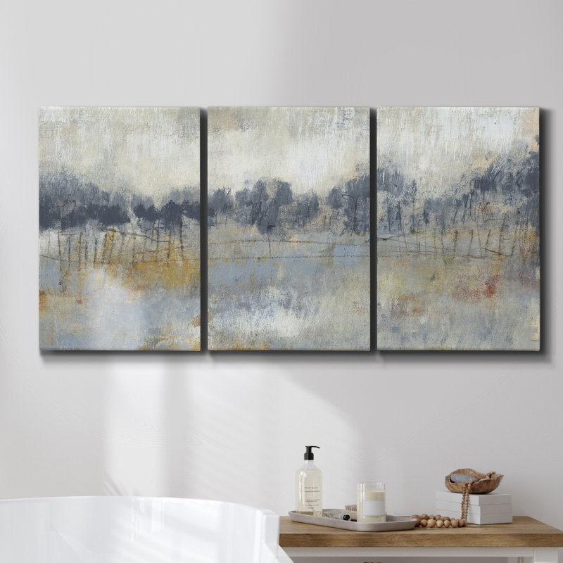 Fard à joues sur toile, 3 pièces, H 36 po x l 72 po x P 2 po