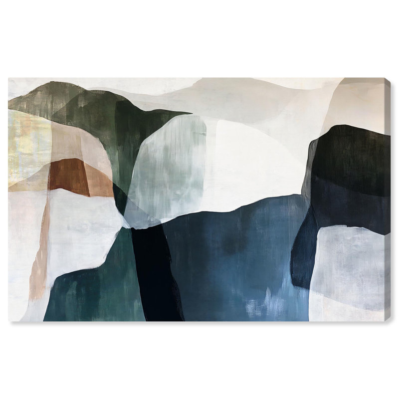 Abstrait numérique sur toile Mountain Mist , H 10 po x l 15 po, Toile tendue