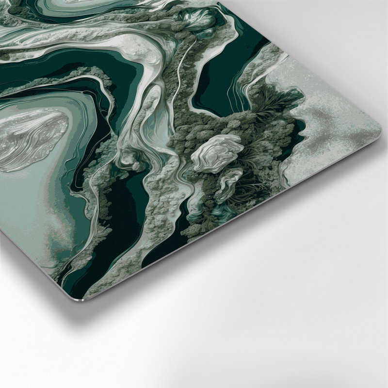 Abstract Landscape 59 Green Metal Wall Art