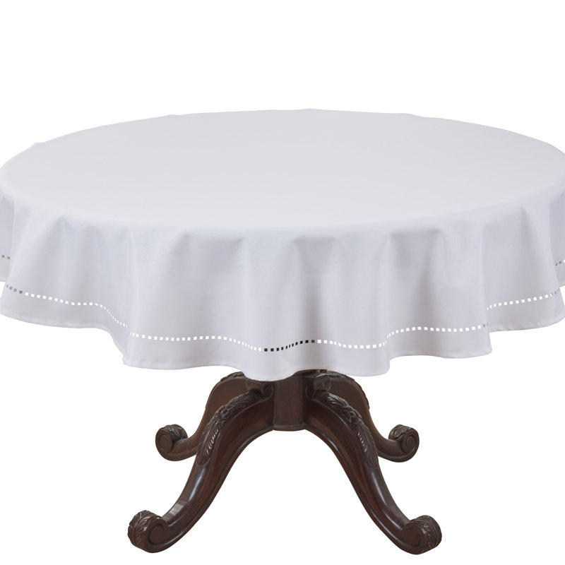 Solid Textured Tablecloth with Clean Drape, Minimal Decorative Edge, and Versatile Styling for Dining and Entertaining, 60"