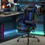 Fauteuil de massage avec jeu RVB à DEL et repose-pieds-1363017834