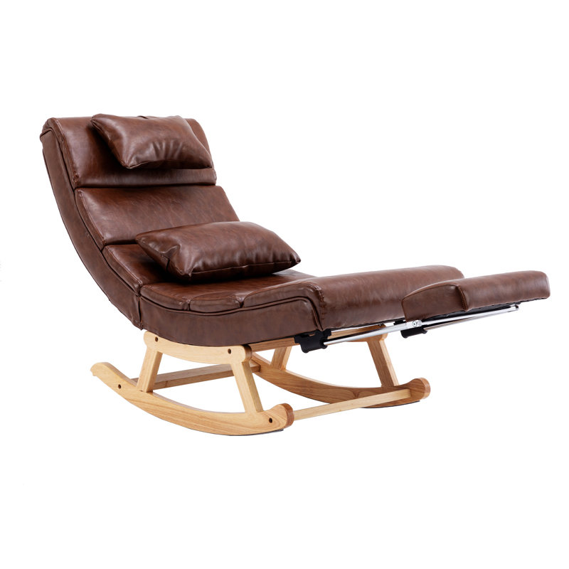 Chaise berçante Emberto, Brun