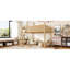 Lit mezzanine double peu encombrant, rangement en bois aggloméré moderne pour la maison