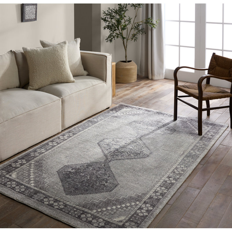 Tapis gris Riverelle, Tapis de couloir 2 pi 6 po x 8 pi