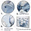 Minimalisme, tulipes bleues et blanches Brushstrokes - ensemble d'art sur toile-107761875-107761869