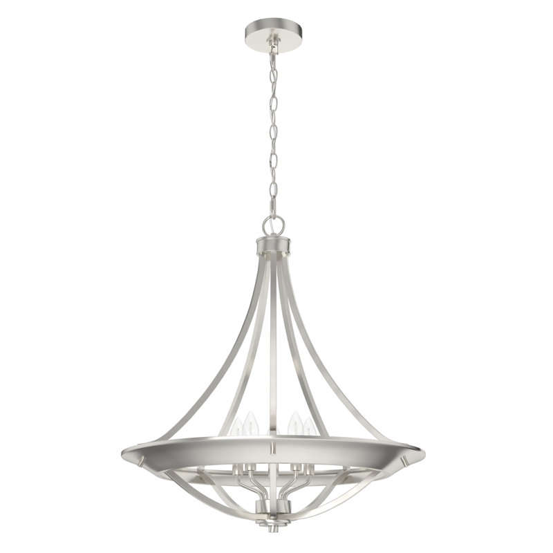 Luminaire suspendu 24 po Hunter Perch Point, Nickel brossé