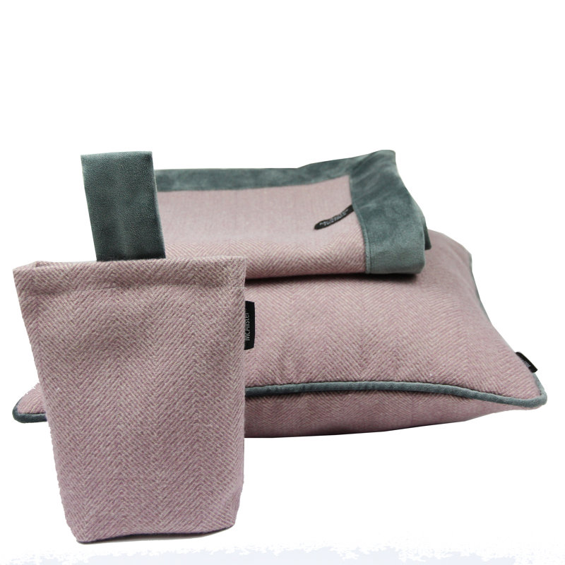 Barabara Velvet Solid Colour Bedspread, W50 x L255cm, Lilac Purple/Charcoal Grey
