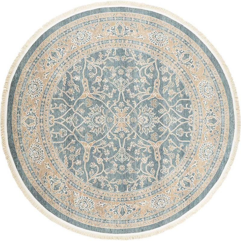 Tapis lavables antidérapants Alfa, Rond 4 pi 11 po