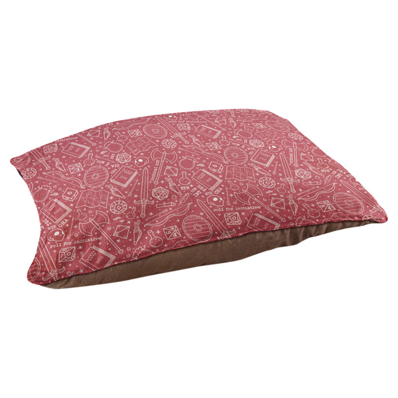 Coussin Byrge, Rouge / Blanc, Grand (l 42,5 po x P 32,5 po x H 14 po)