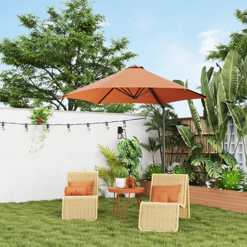 256cm Cantilever Parasol, Orange