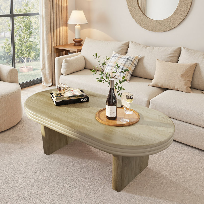 Table basse Mid Century Modern, Naturel