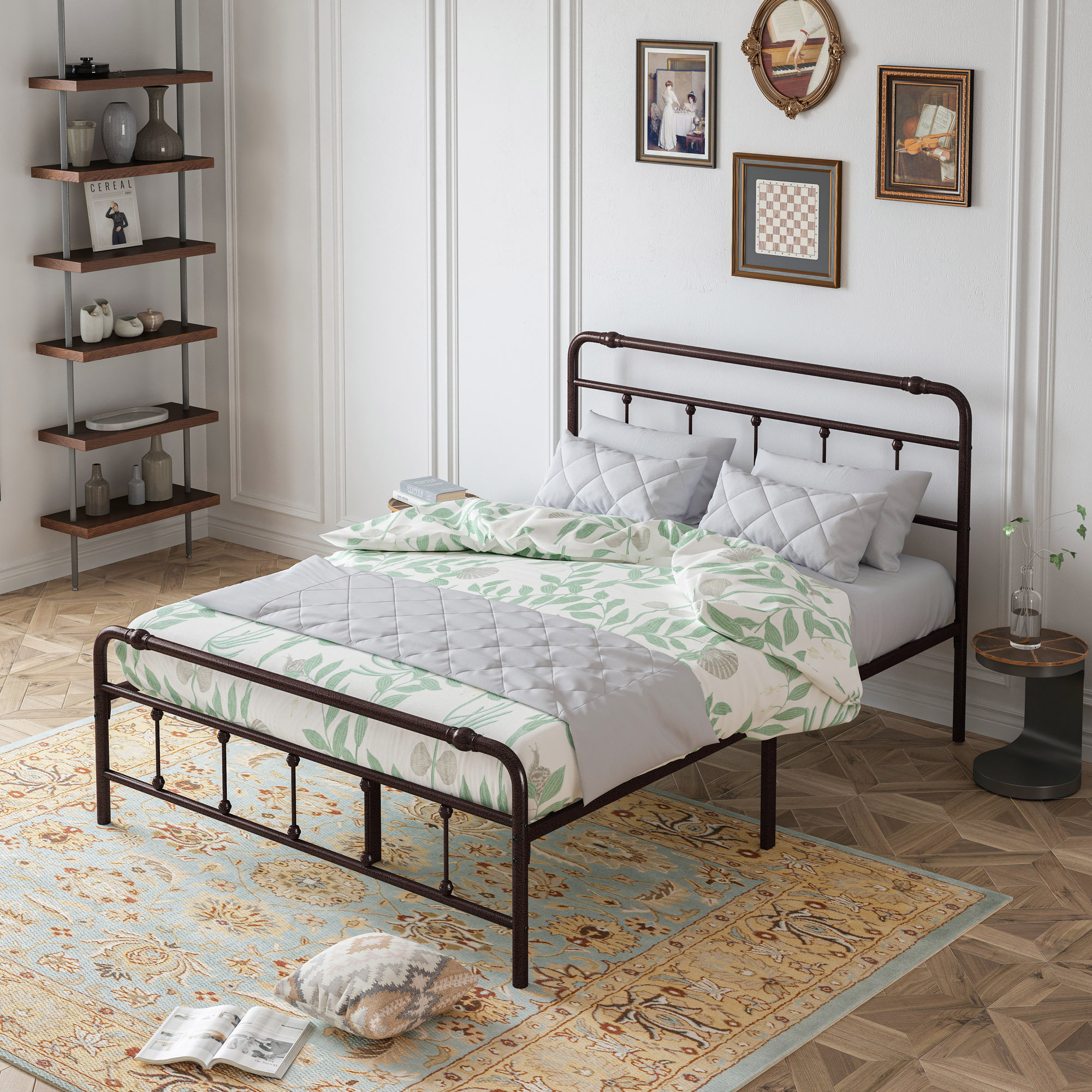 August Grove® Queen Size Metal Platform Bed Frame | Wayfair