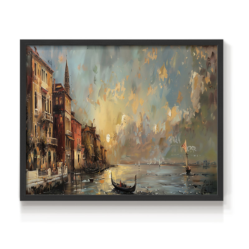 Paysage, série CLXV, reproduction encadrée, H 8 po x l 10 po, Noir