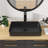 24" x 14" Vessel Sink, Black Rectangular Vitreous Ceramic Bathroom Sink, Above Counter Vanity Basin, Scratch & Heat Resistant, Easy to Clean-129483919