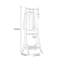 Portemanteau mobile en noyer noir pour couloir
