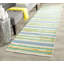 Tapis rayé touffeté à la main-507677600