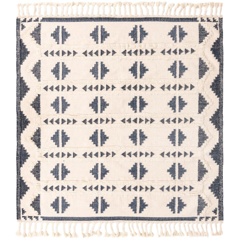 Annunciata Performance Wool Geometric Indoor Rug, Square 8'