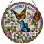 Vitrail de jardin en verre coloré 12 "H-2002195577