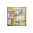 Canvas Abstract Gold Framed Wall Art with Gold Frame