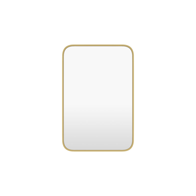 Ajax Metal Flat Wall Mirror, Gold