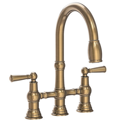 Jacobean Pull Down Kitchen Bridge Faucet