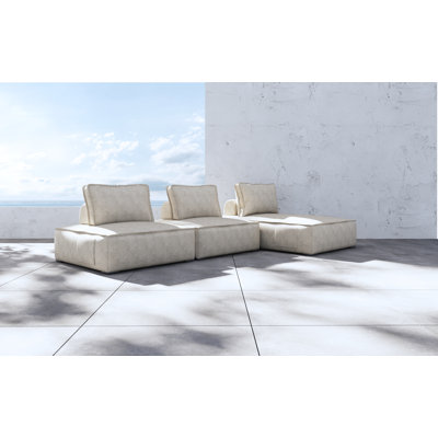 Canapé d'extérieur modulaire texturé 03 po Mirri