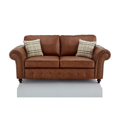 Delmar 3 Seater Faux Leather Sofa