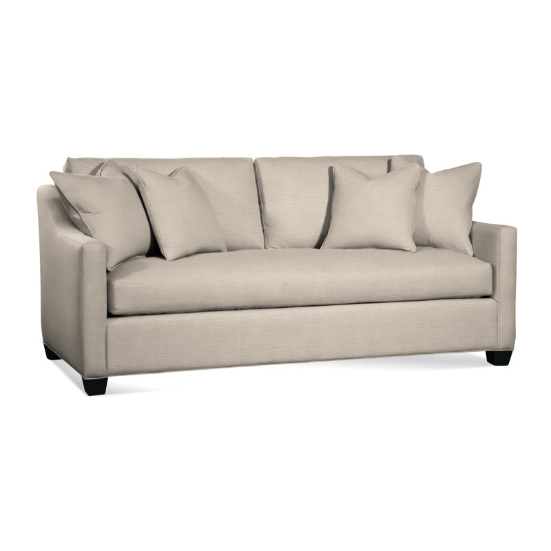 Oliver Sofa, Black Finish, Brown Geometric, 0456-33